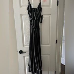 Black and white jumpsuit, new with tags